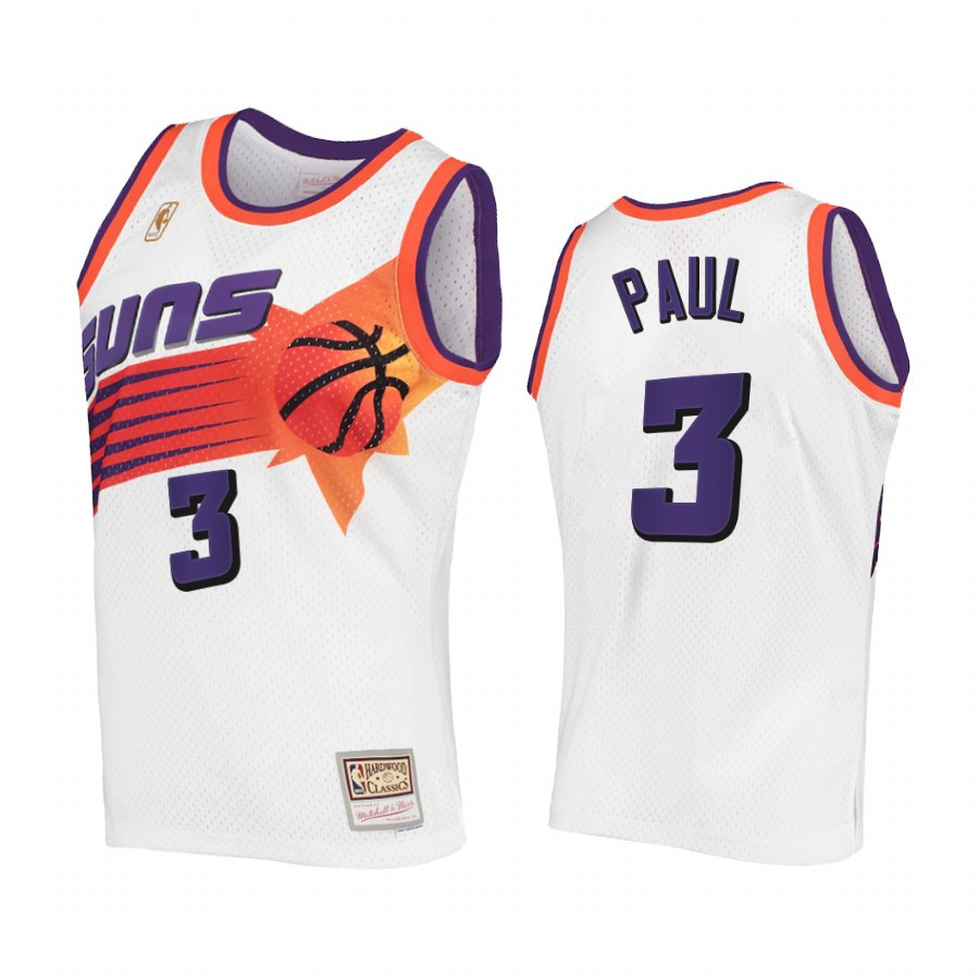 Chris Paul 3 Phoenix Suns Hardwood Classics Jersey White - JS573 