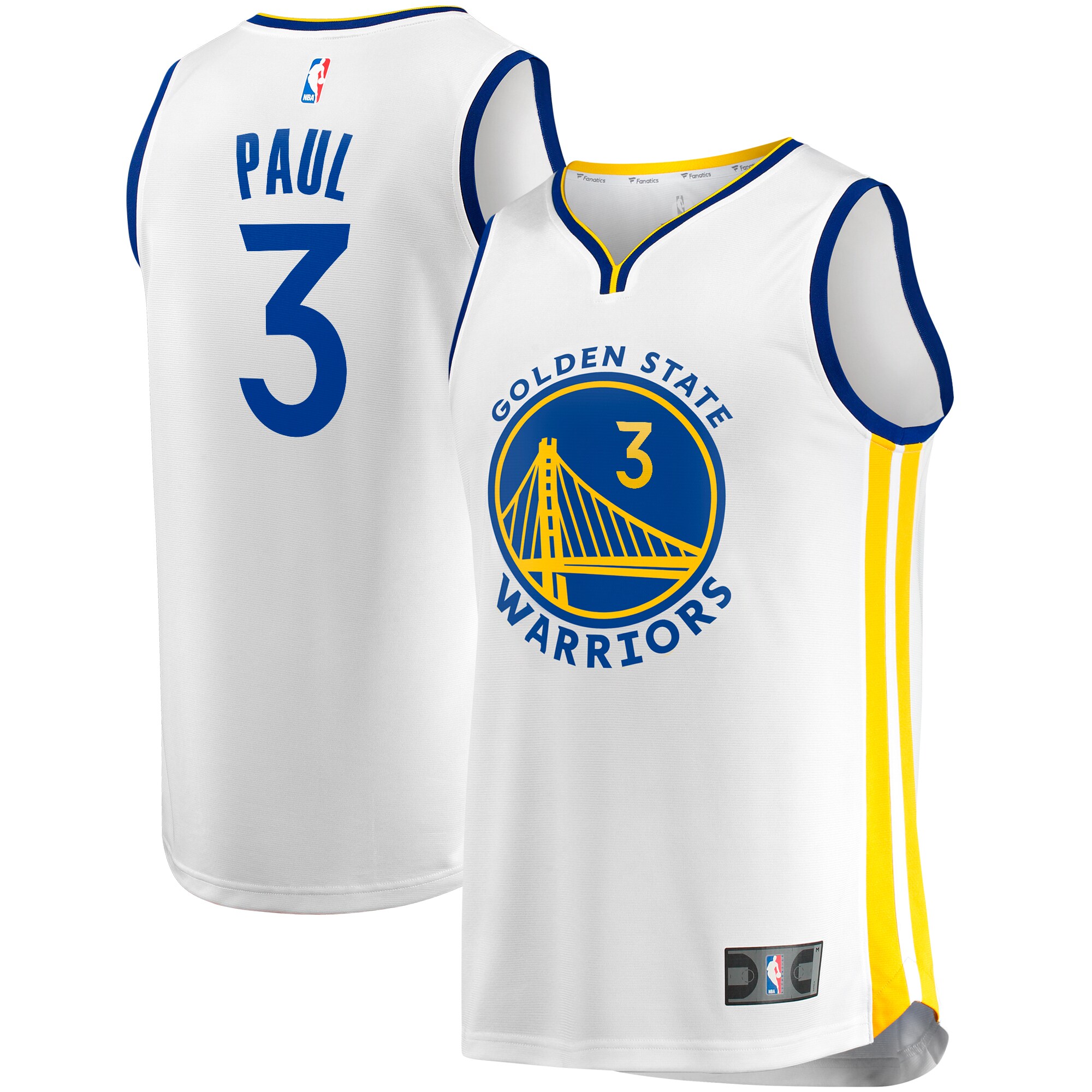 Chris Paul Golden State Warriors Fanatics Fast Break Player Basketball Jersey - Association Edition - White