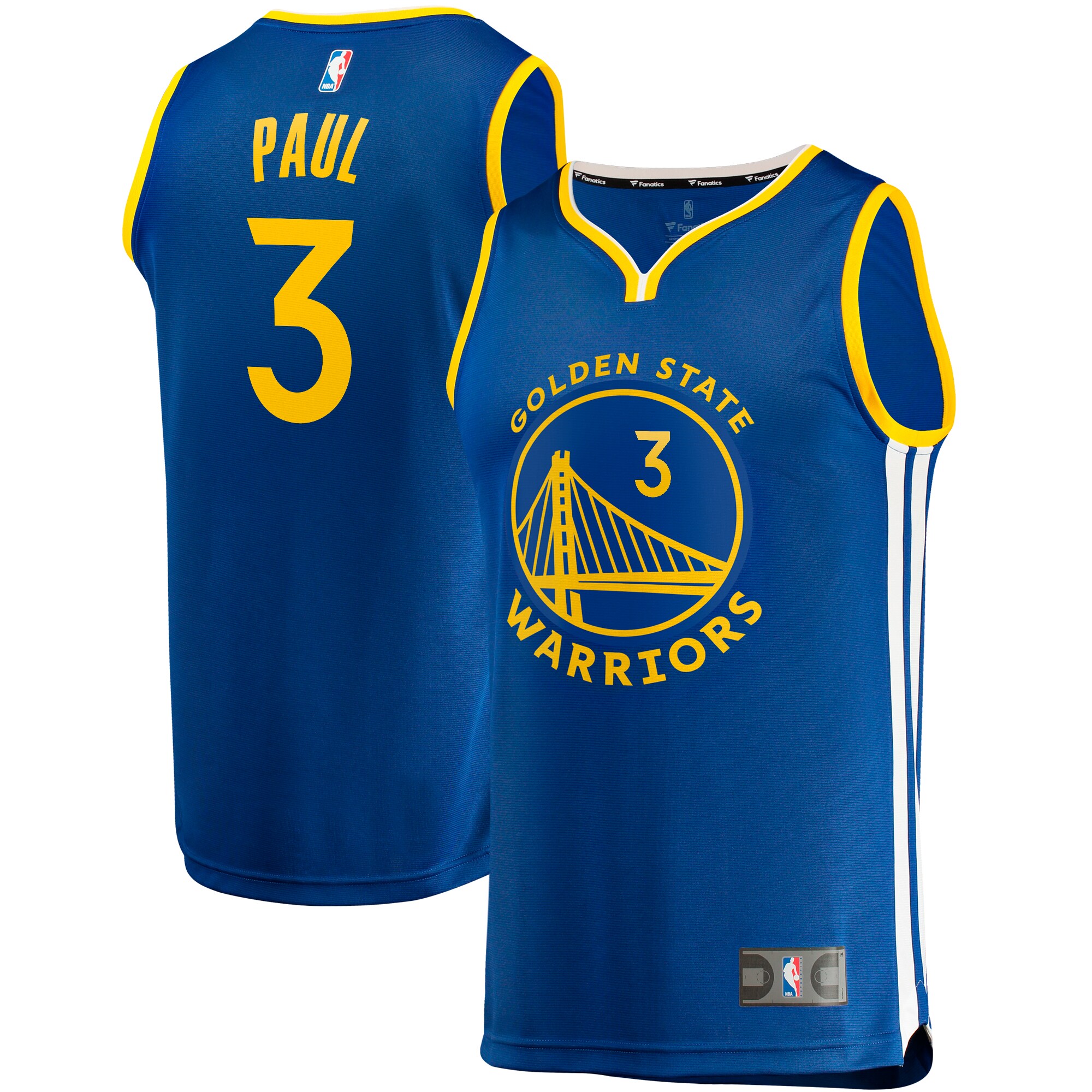 Chris Paul Golden State Warriors Fanatics Youth Fast Break Player Basketball Jersey - Icon Edition - Royal