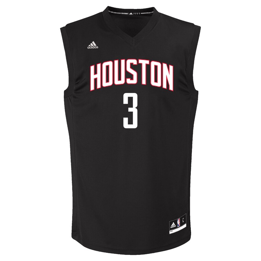 Alternative view of Chris Paul Houston Rockets Adidas Chase Fashion Basketball Jersey - Black