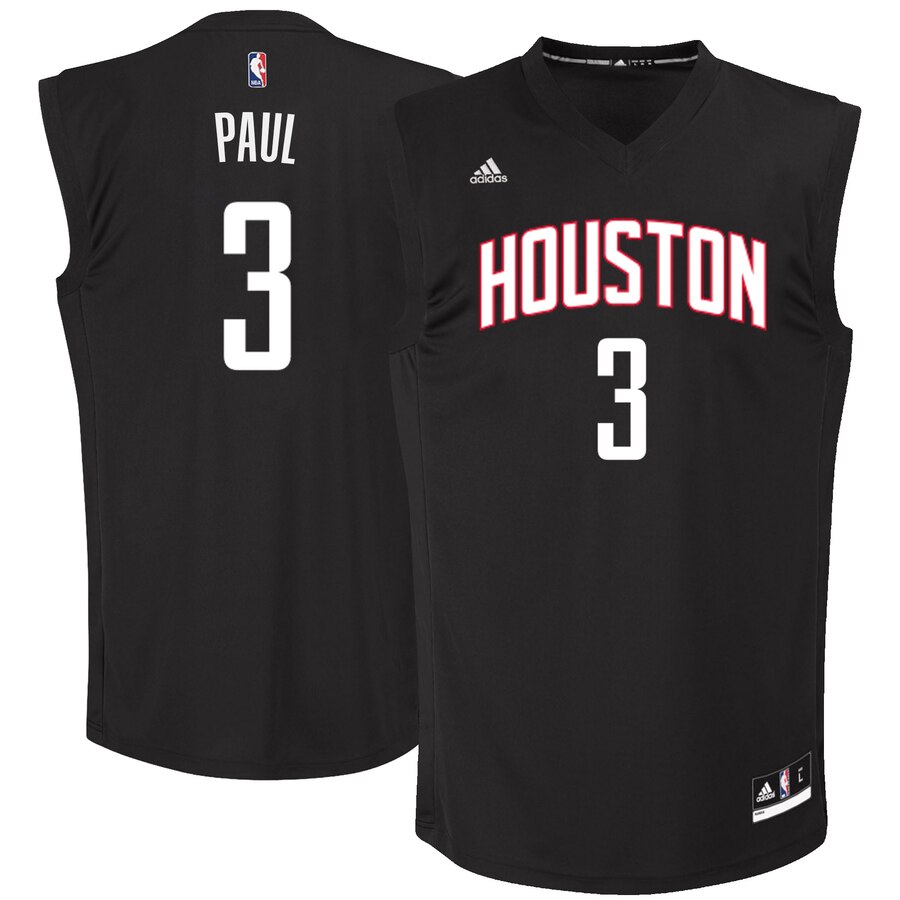Chris Paul Houston Rockets Adidas Chase Fashion Basketball Jersey - Black