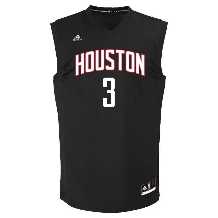 Alternative view of Chris Paul Houston Rockets Chase Fashion Basketball Jersey - Black - JS219 