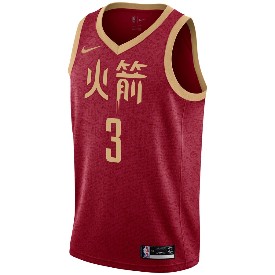 Alternative view of Chris Paul Houston Rockets City Edition Swingman Basketball Jersey - Red