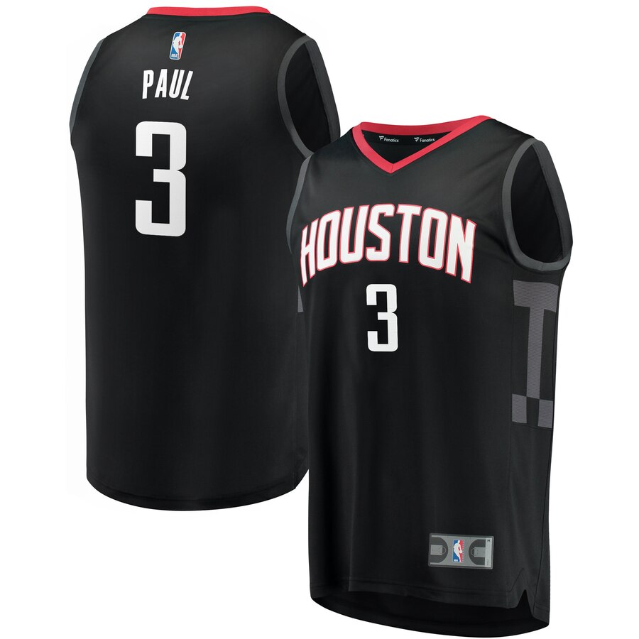 Chris Paul Houston Rockets Fanatics Branded Fast Break Replica Basketball Jersey Black - Statement Edition