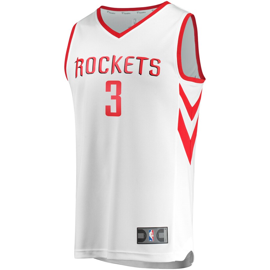Alternative view of Chris Paul Houston Rockets Fanatics Branded Fast Break Replica Basketball Jersey White - Association Edition