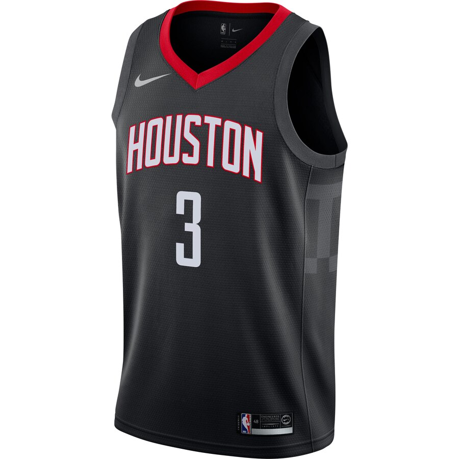 Alternative view of Chris Paul Houston Rockets Swingman Basketball Jersey - Statement Edition - Black