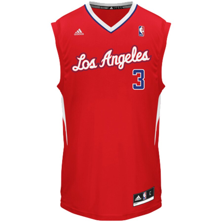 Alternative view of Chris Paul La Clippers Adidas Replica Road Jersey - Red