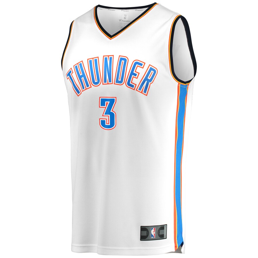 Alternative view of Chris Paul Oklahoma City Thunder Fanatics Branded Fast Break Replica Player Basketball Jersey White - Association Edition