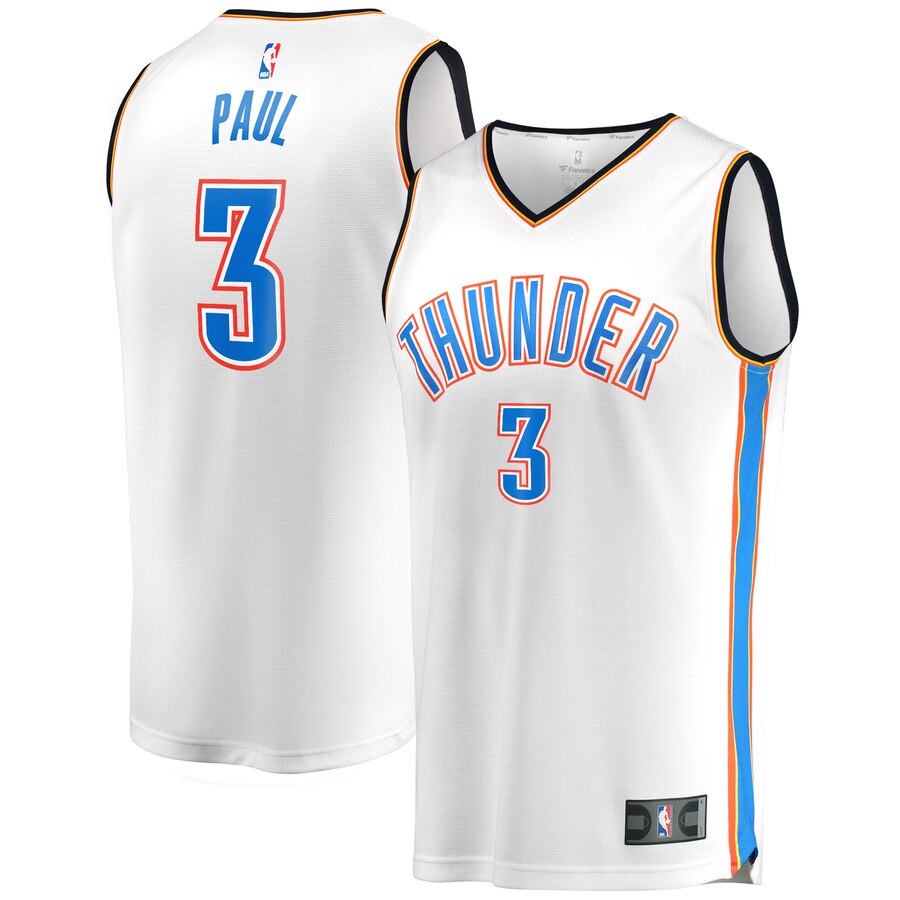 Chris Paul Oklahoma City Thunder Fanatics Branded Fast Break Replica Player Basketball Jersey White - Association Edition