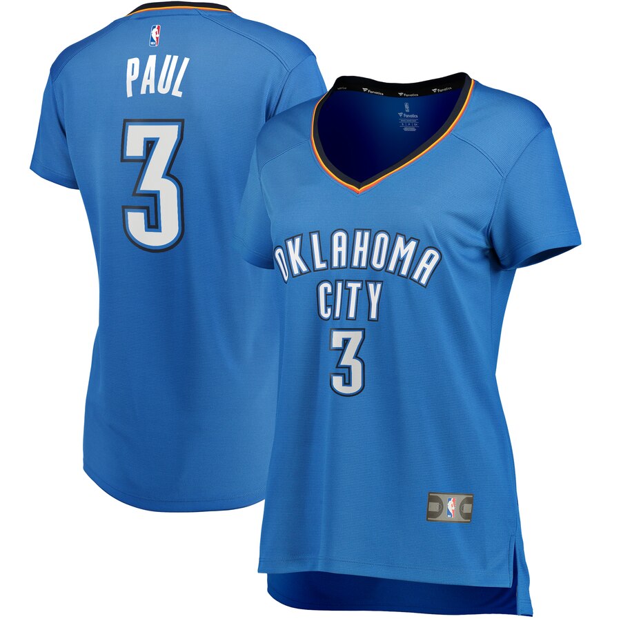 Chris Paul Oklahoma City Thunder Fanatics Branded Women's Fast Break Replica Player Basketball Jersey Blue - Icon Edition