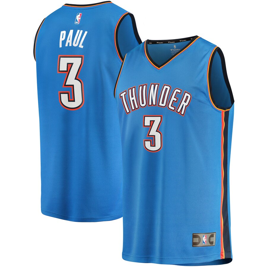 Chris Paul Oklahoma City Thunder Fanatics Branded Youth Fast Break Replica Player Basketball Jersey Blue - Icon Edition