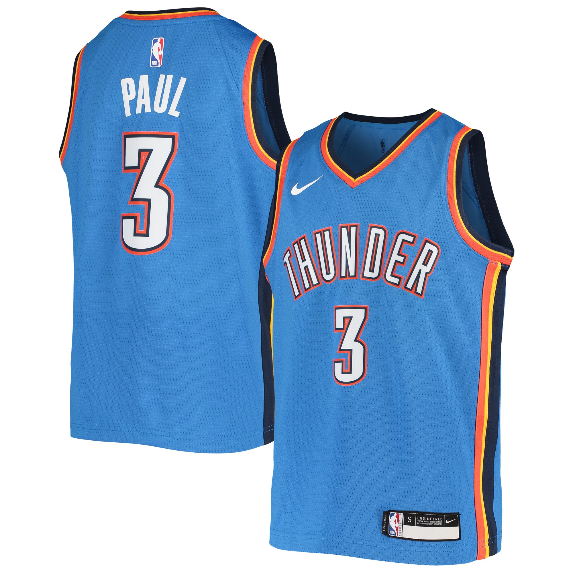 Chris Paul Oklahoma City Thunder Youth Team Swingman Basketball Jersey – Blue