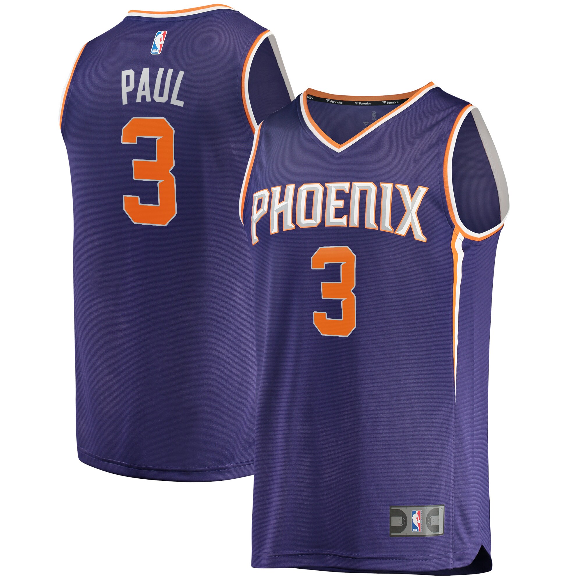 Alternative view of Chris Paul Phoenix Suns Fanatics Branded 2020/21 Fast Break Replica Player Basketball Jersey - Icon Edition - Purple