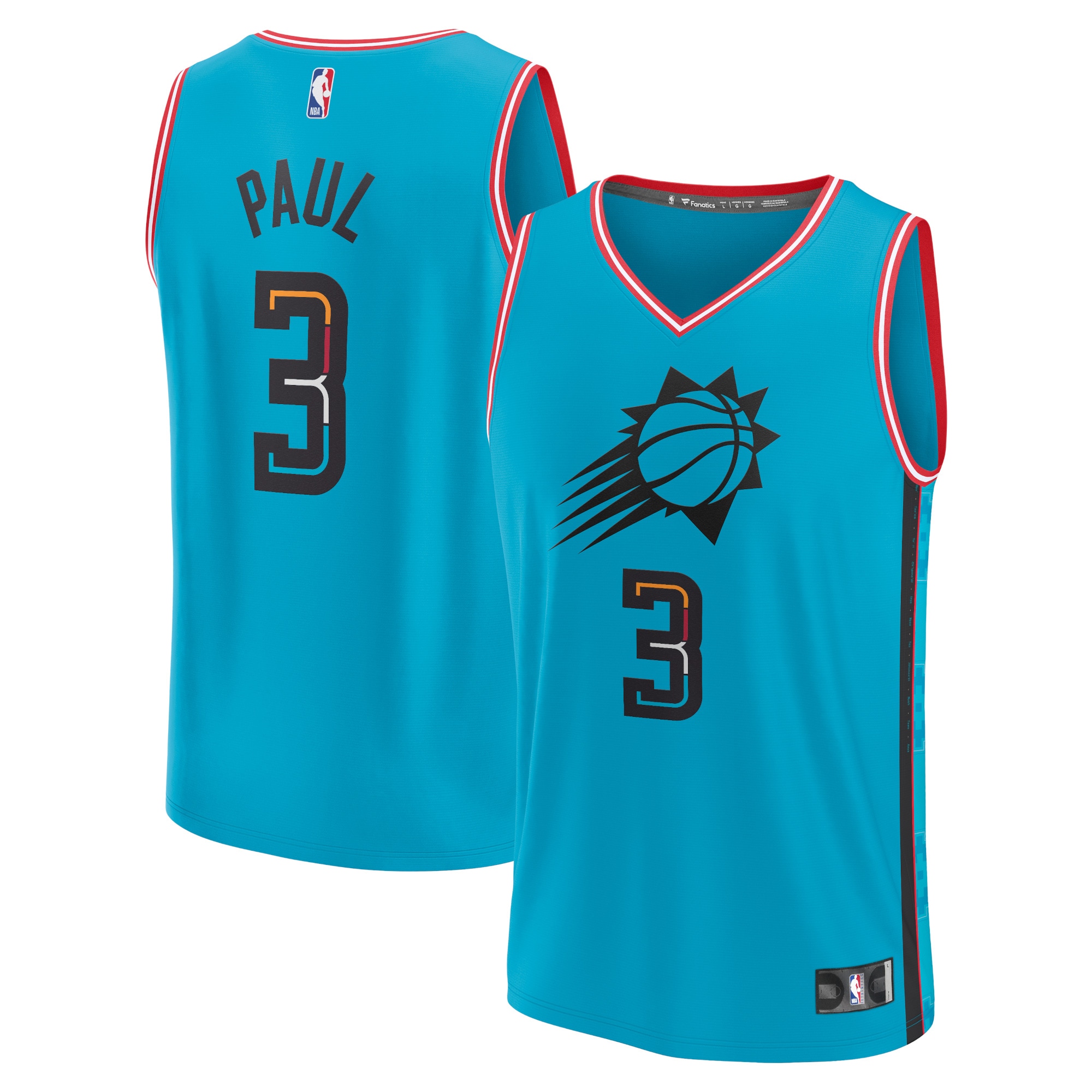 Chris Paul Phoenix Suns Fanatics Branded Youth 2022/23 Fastbreak Basketball Jersey - City Edition - Turquoise