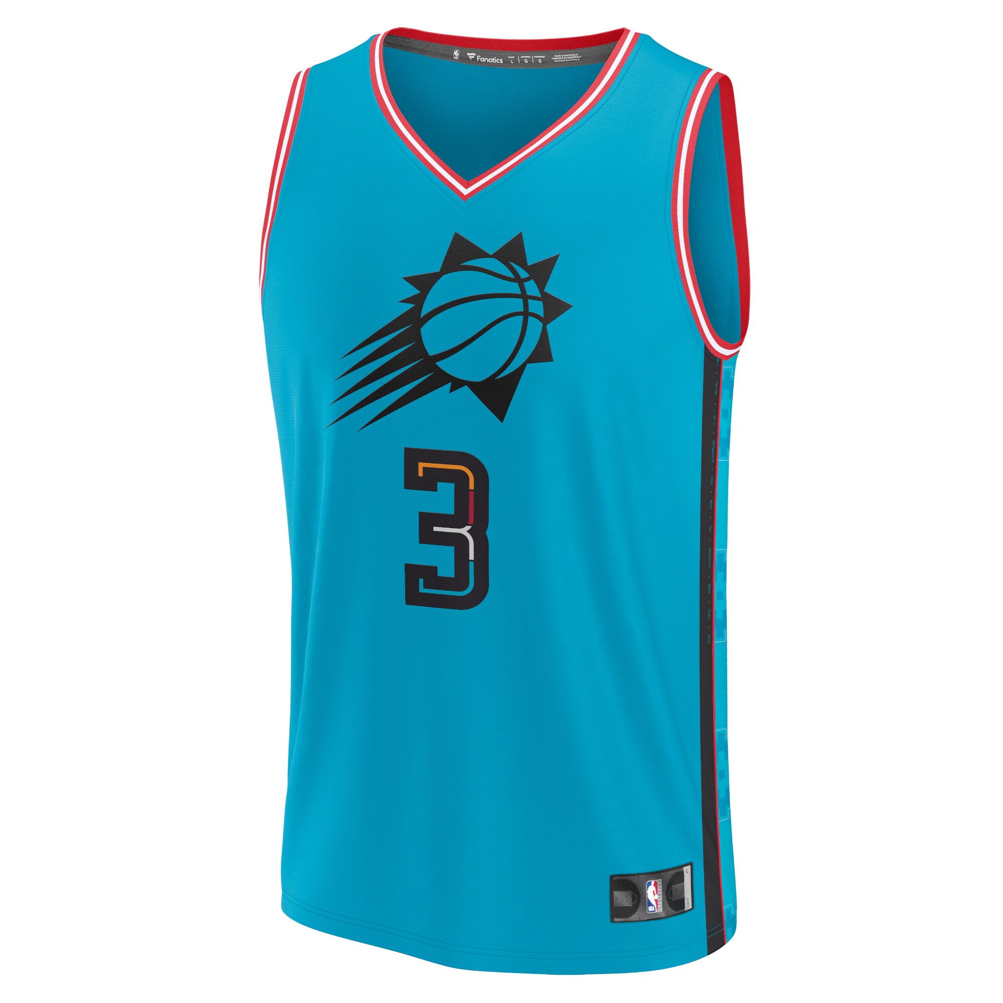 Alternative view of Chris Paul Phoenix Suns Fanatics Fastbreak Basketball Jersey - City Edition - Teal