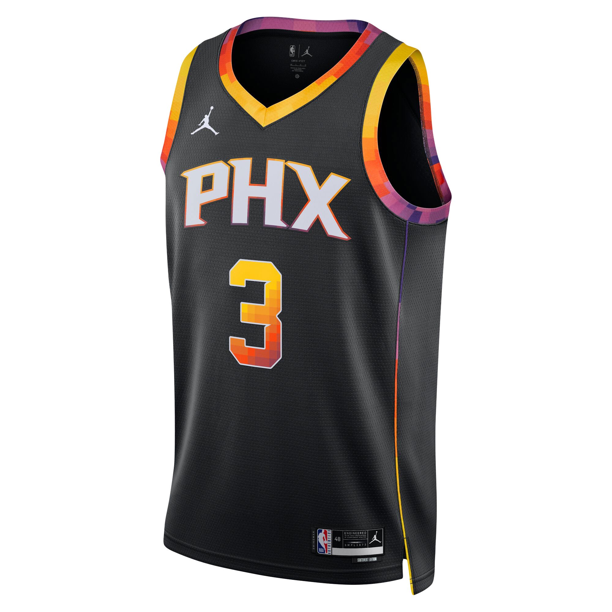 Alternative view of Chris Paul Phoenix Suns Jordan Brand Unisex Swingman Basketball Jersey - Statement Edition - Black