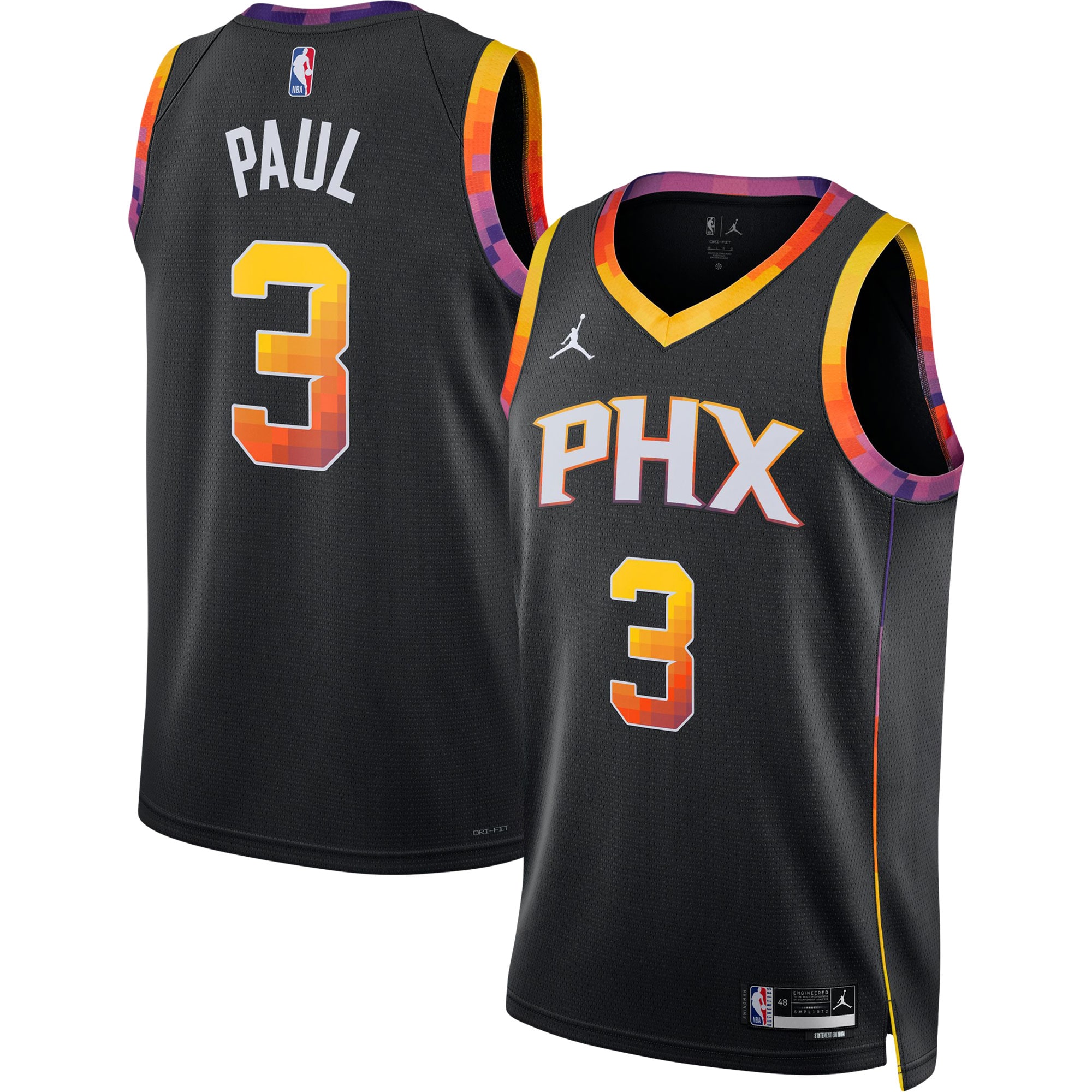 Chris Paul Phoenix Suns Jordan Brand Unisex Swingman Basketball Jersey - Statement Edition - Black