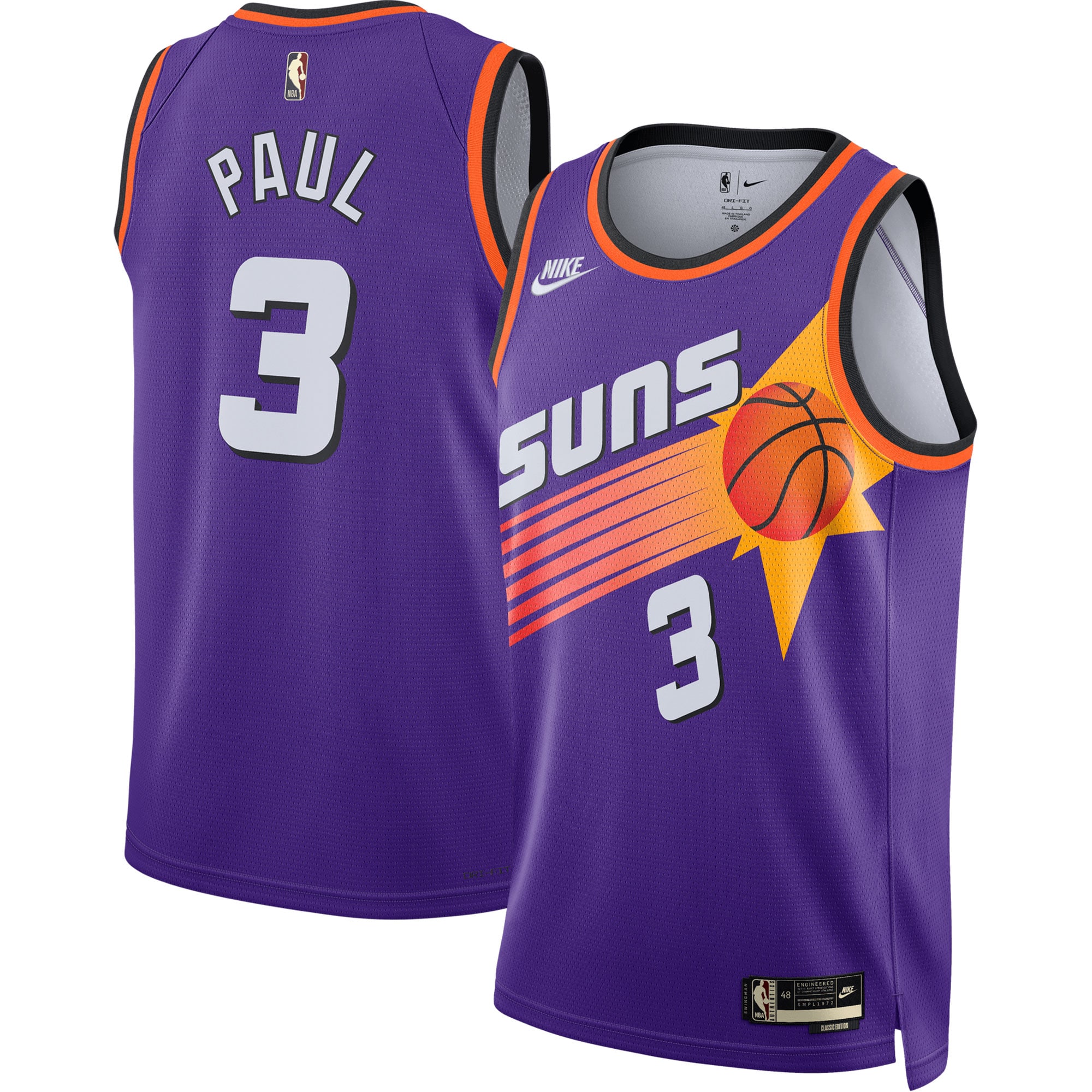 Chris Paul Phoenix Suns Swingman Basketball Jersey - Classic Edition - Purple