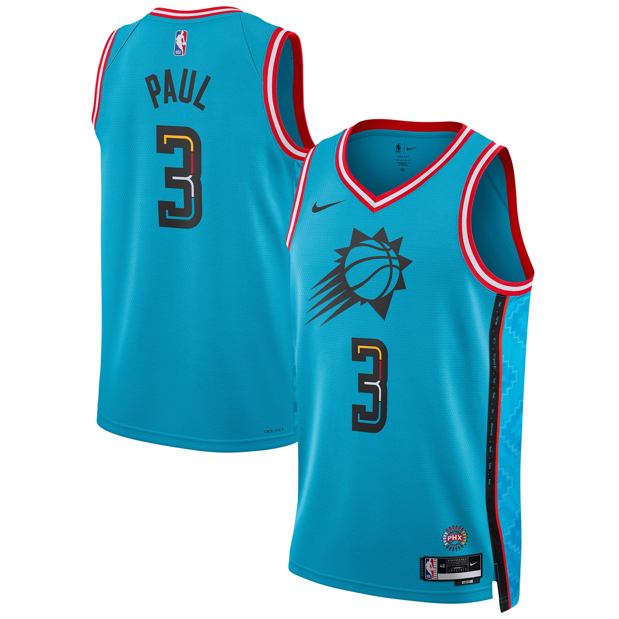 Chris Paul Phoenix Suns Unisex 2022/23 Swingman Basketball Jersey – City Edition – Turquoise