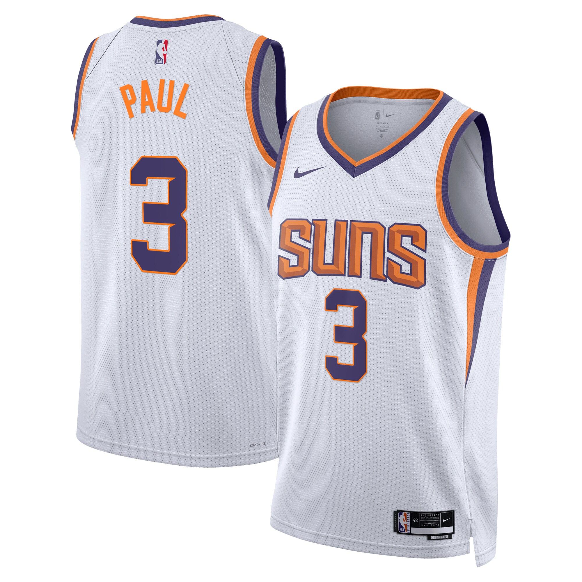 Chris Paul Phoenix Suns Unisex Swingman Basketball Jersey – Association Edition – White