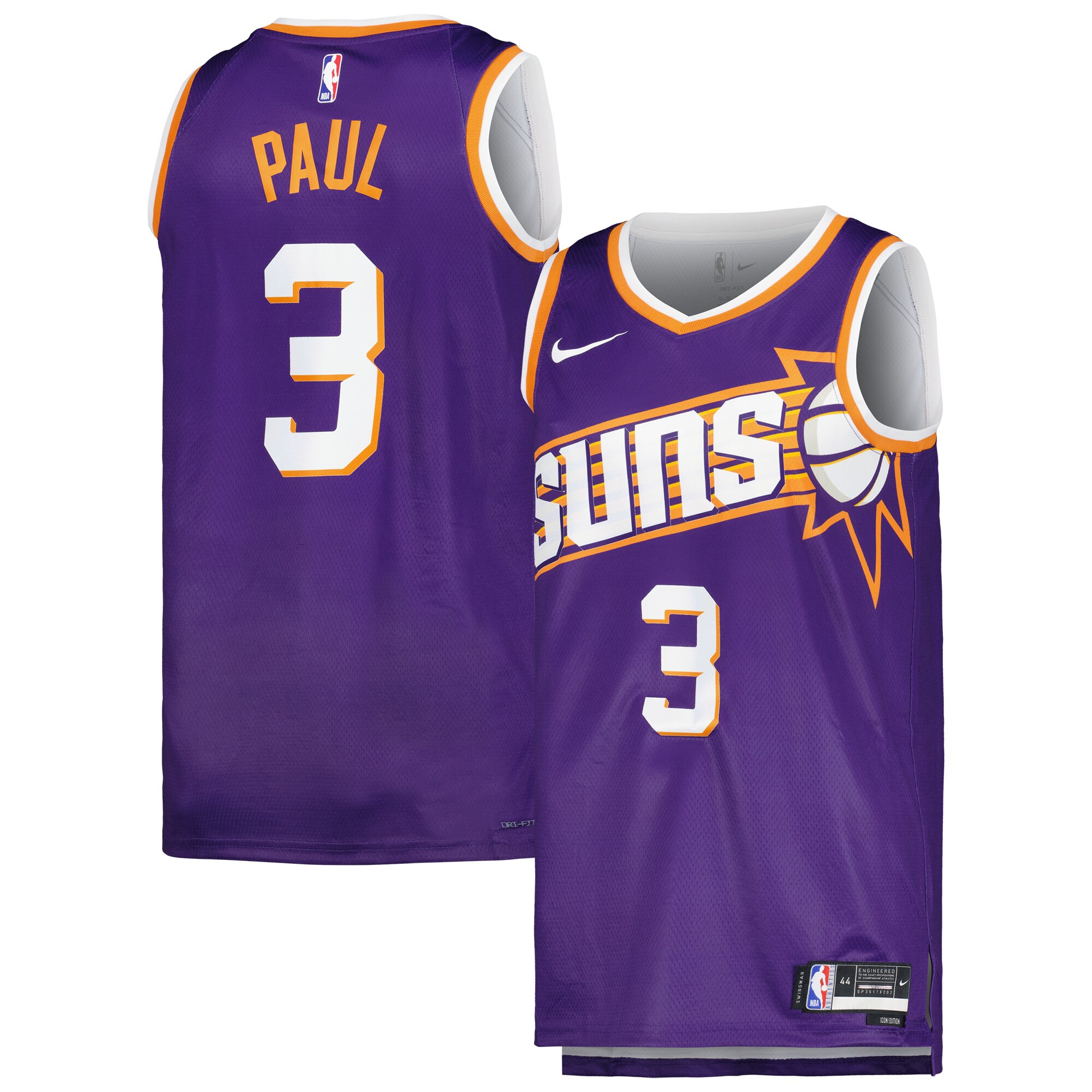 Chris Paul Phoenix Suns Unisex Swingman Basketball Jersey – Icon Edition – Purple