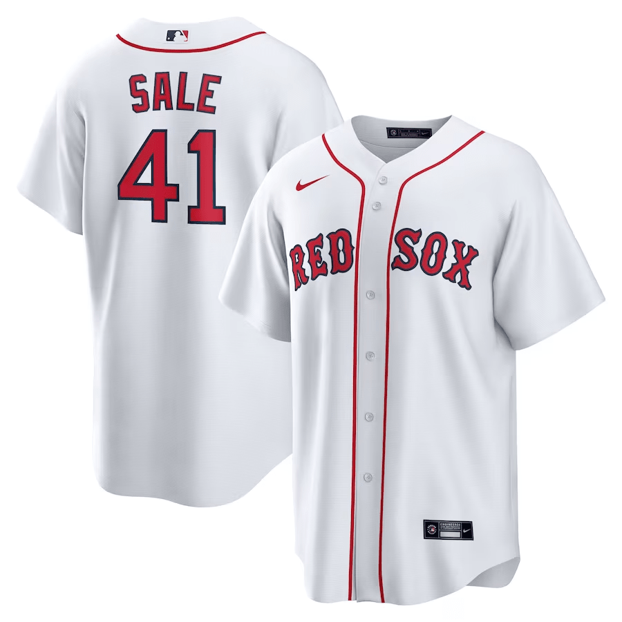 Chris Sale 41 Boston Red Sox Home Men Baseball Jersey - White