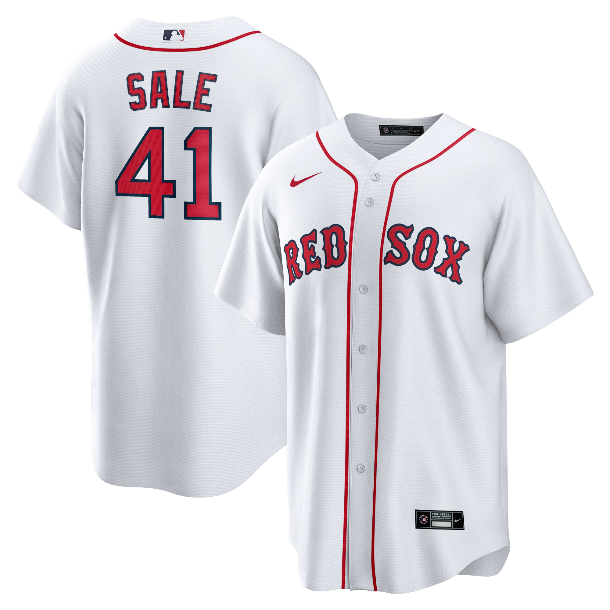 Chris Sale Boston Red Sox Home Replica Player Name Baseball Jersey - White