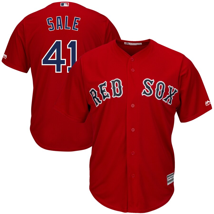 Chris Sale Boston Red Sox Majestic Alternate Cool Base Baseball Jersey - Red