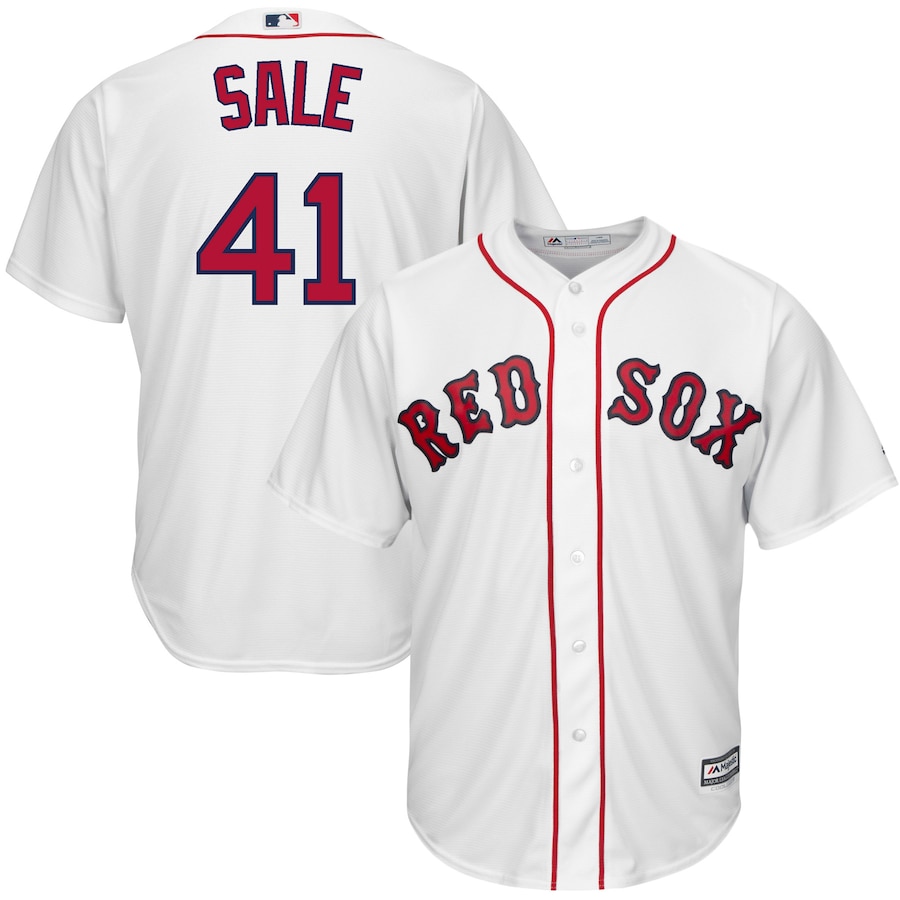 Chris Sale Boston Red Sox Majestic Home Cool Base Baseball Jersey – White