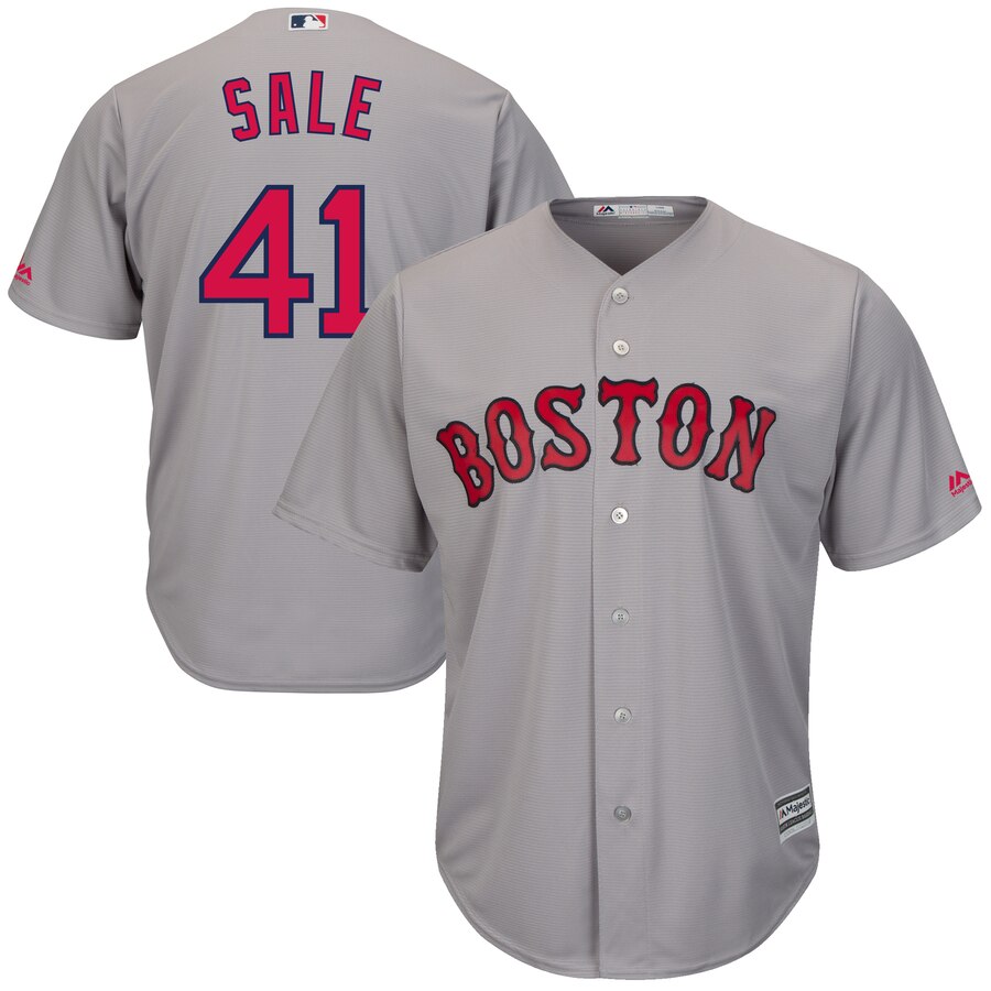 Chris Sale Boston Red Sox Majestic Road Cool Base Baseball Jersey - Gray