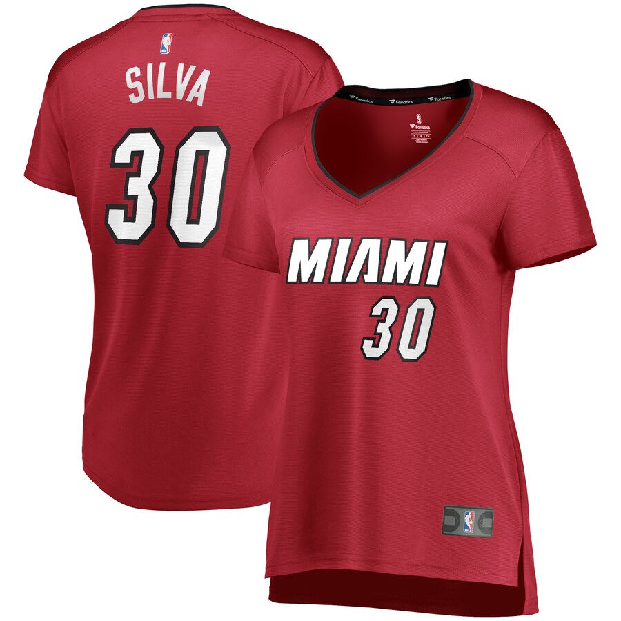Chris Silva Miami Heat Fanatics Branded Women's Fast Break Replica Basketball Jersey Red - Statement Edition