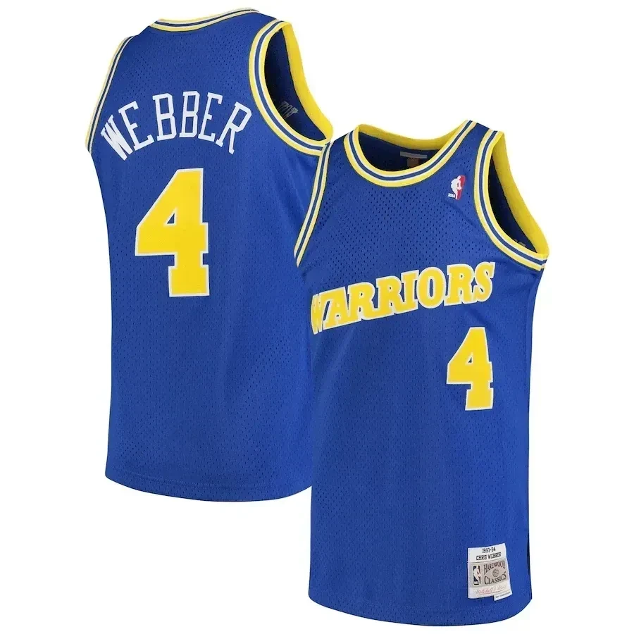 Chris Webber Golden State Warriors Mitchell & Ness 1993-94 Hardwood Classics Swingman Basketball Jersey - Royal - JS427 