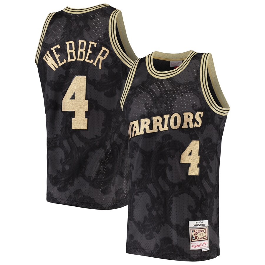 Chris Webber Golden State Warriors Mitchell & Ness 1993-94 Hardwood Classics Toile Swingman Basketball Jersey – Black