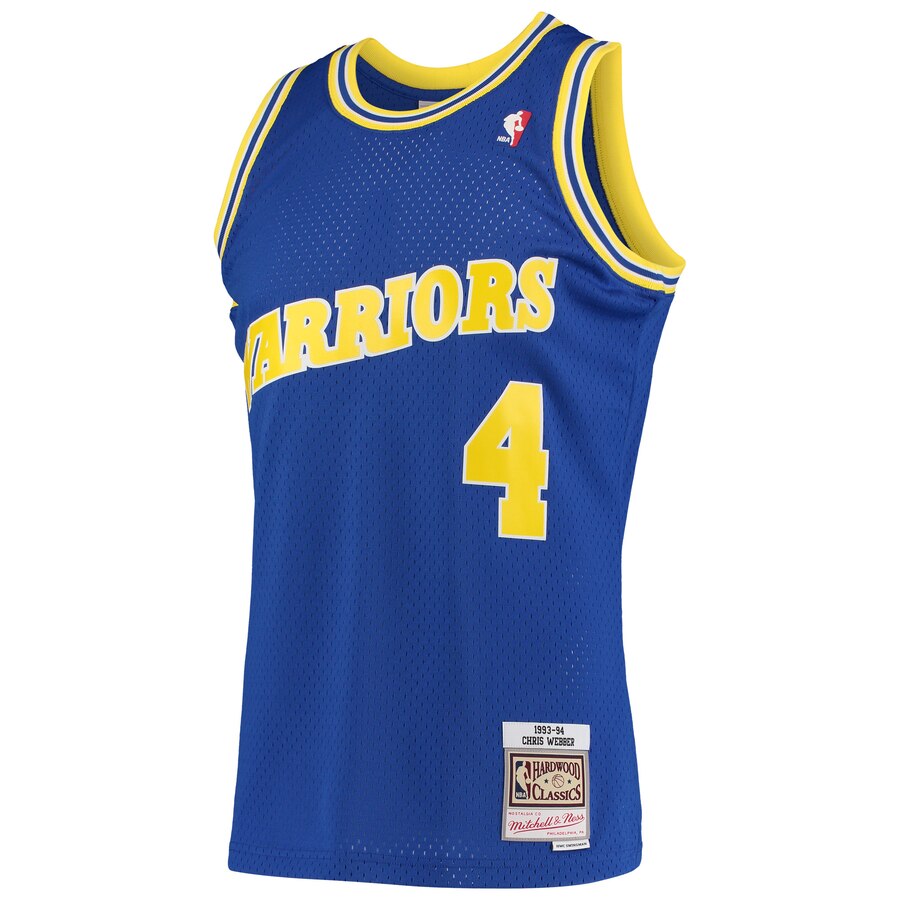 Alternative view of Chris Webber Golden State Warriors Mitchell & Ness Hardwood Classics 1993-94 Swingman Basketball Jersey – Royal