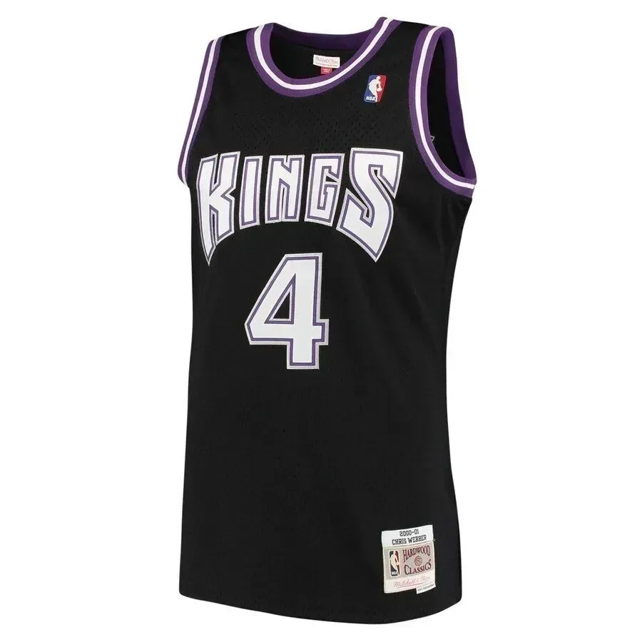 Alternative view of Chris Webber Sacramento Kings Mitchell & Ness 2000-01 Hardwood Classics Swingman Basketball Jersey - Black - JS635 