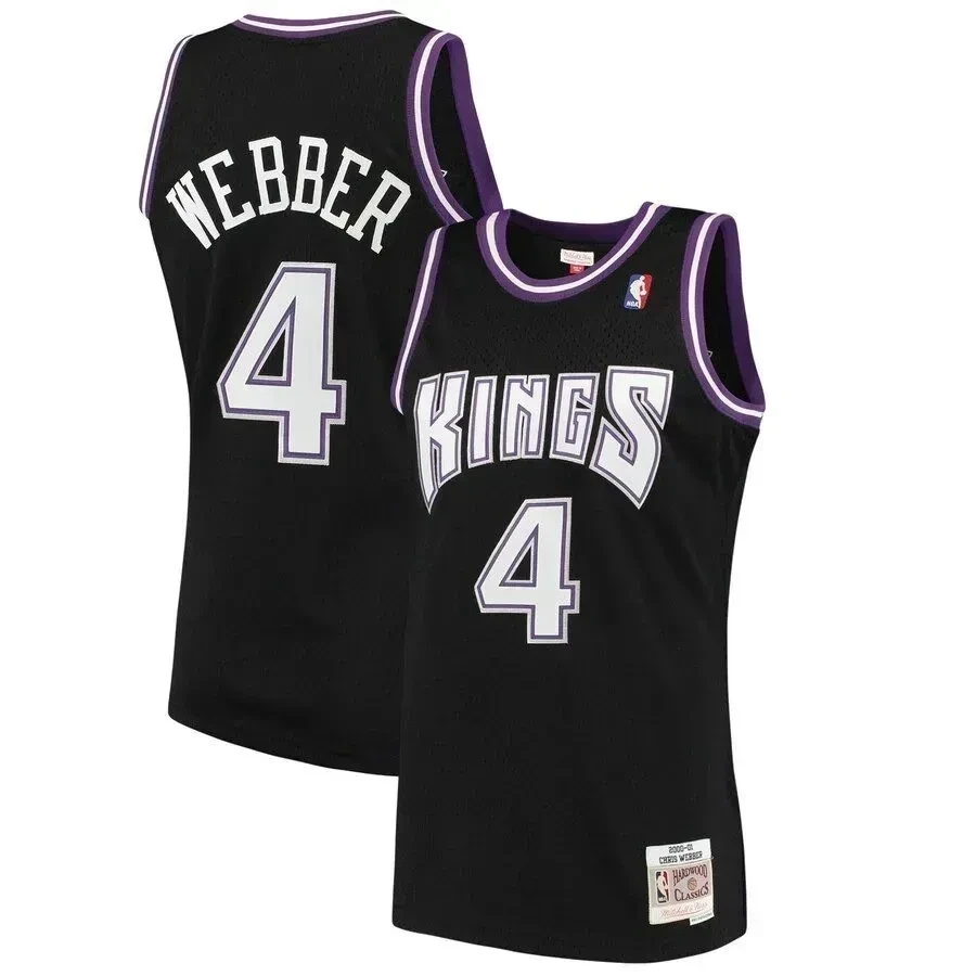 Chris Webber Sacramento Kings Mitchell & Ness 2000-01 Hardwood Classics Swingman Basketball Jersey - Black - JS635 