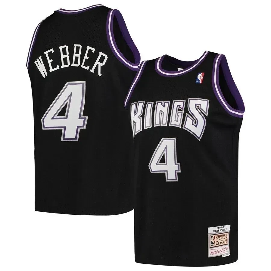 Chris Webber Sacramento Kings Mitchell & Ness Hardwood Classics 2000-01 Swingman Basketball Jersey - Black - JS306 