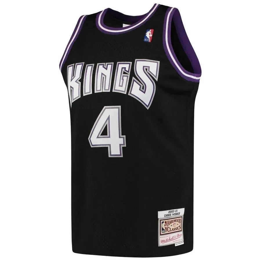 Alternative view of Chris Webber Sacramento Kings Mitchell & Ness Hardwood Classics 2000-01 Swingman Basketball Jersey - Black - JS306 