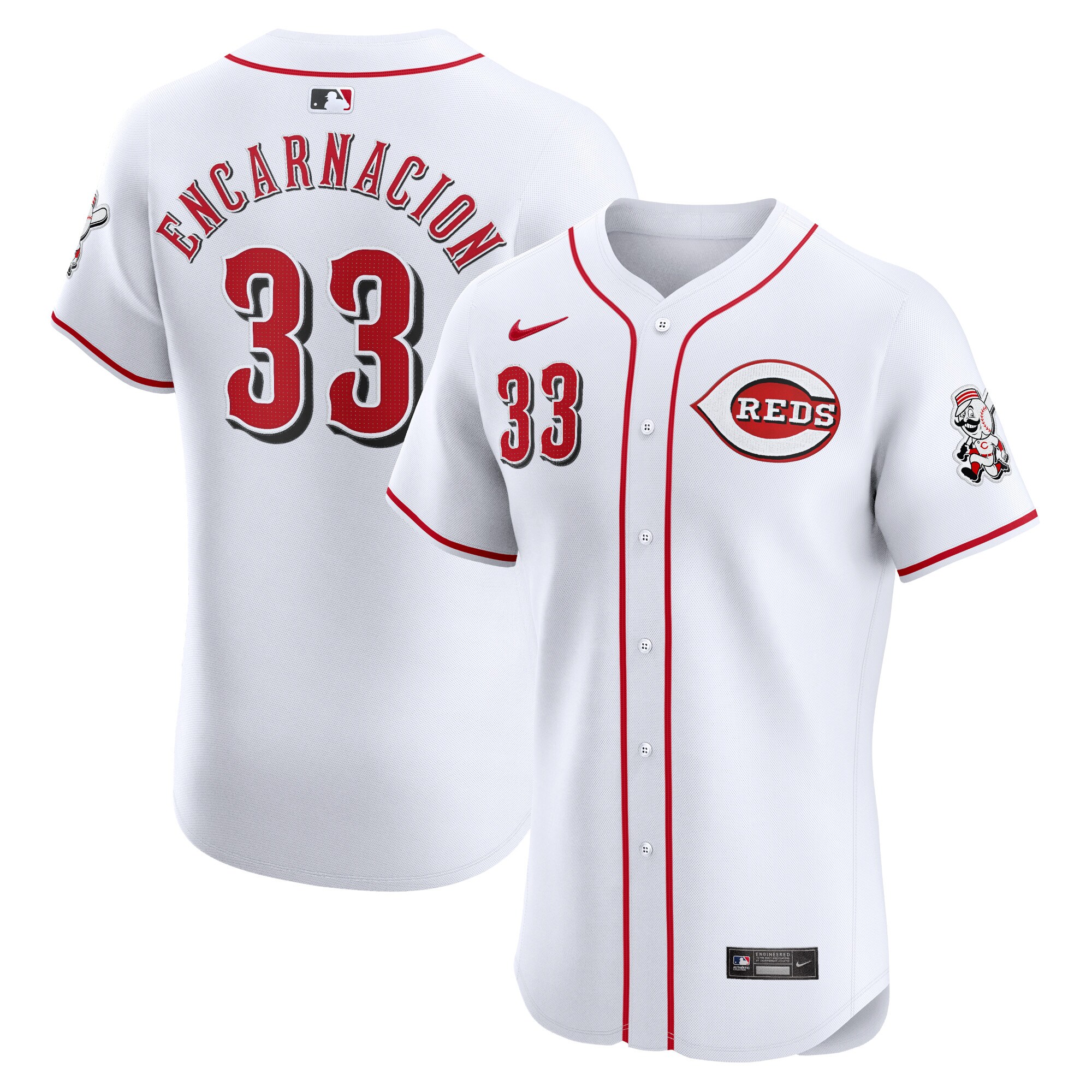 Christian Encarnacion-strand Cincinnati Reds Home Elite Player Baseball Jersey - White