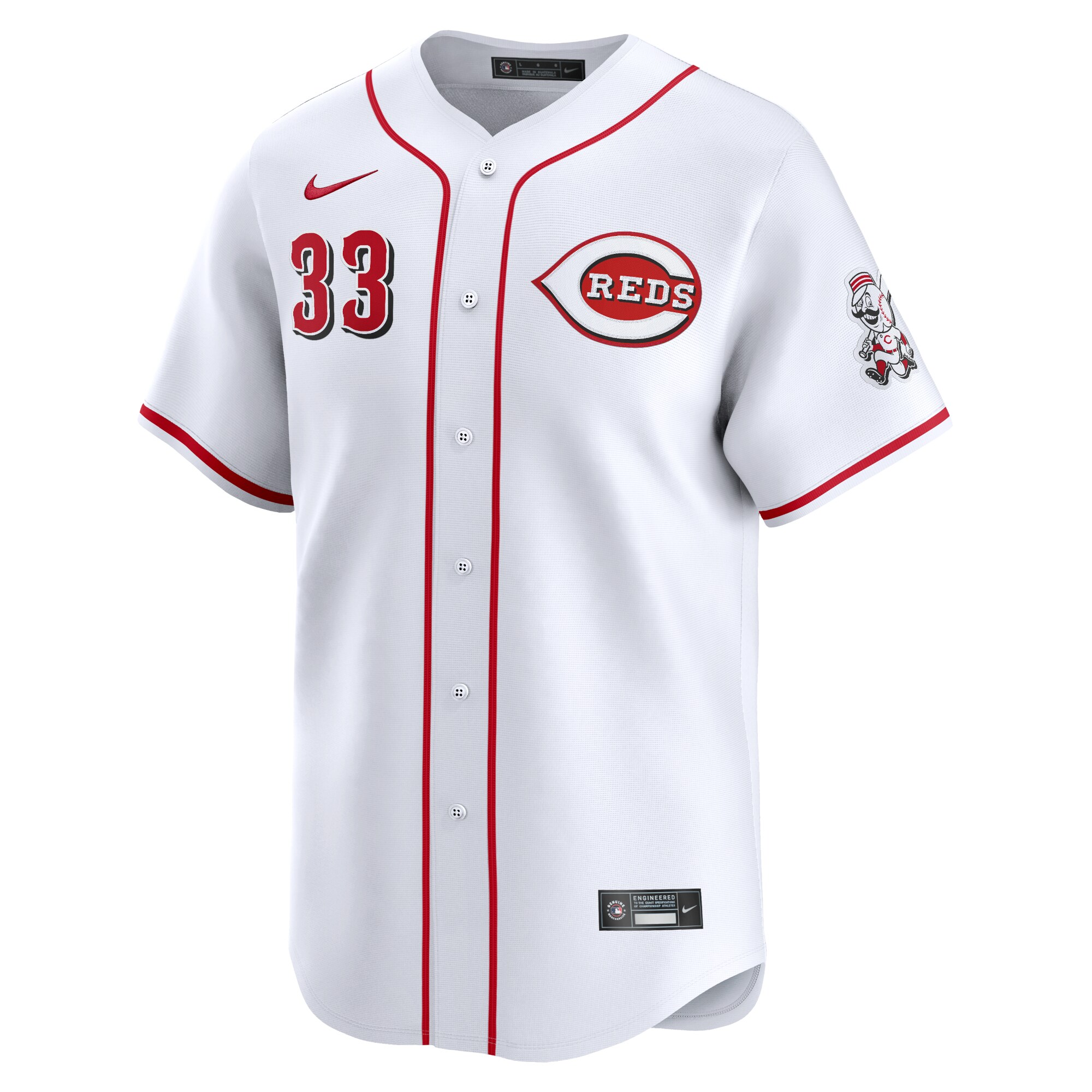 Alternative view of Christian Encarnacion-strand Cincinnati Reds Home Limited Player Baseball Jersey - White