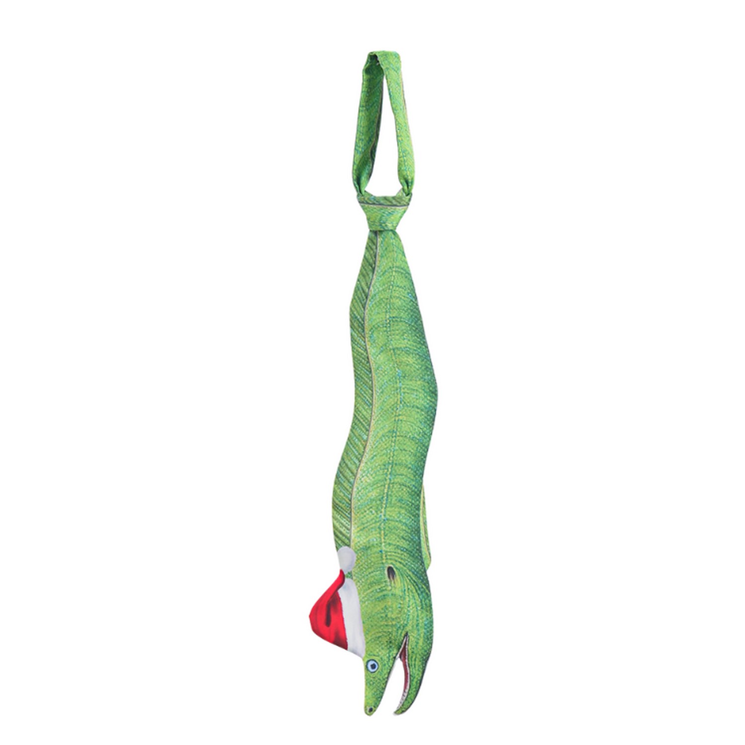 Alternative view of Christmas Novelty Fish-Shaped Tie - Green Eel/Sea Fish Design - Funny Gift for Men - Tie Accessories