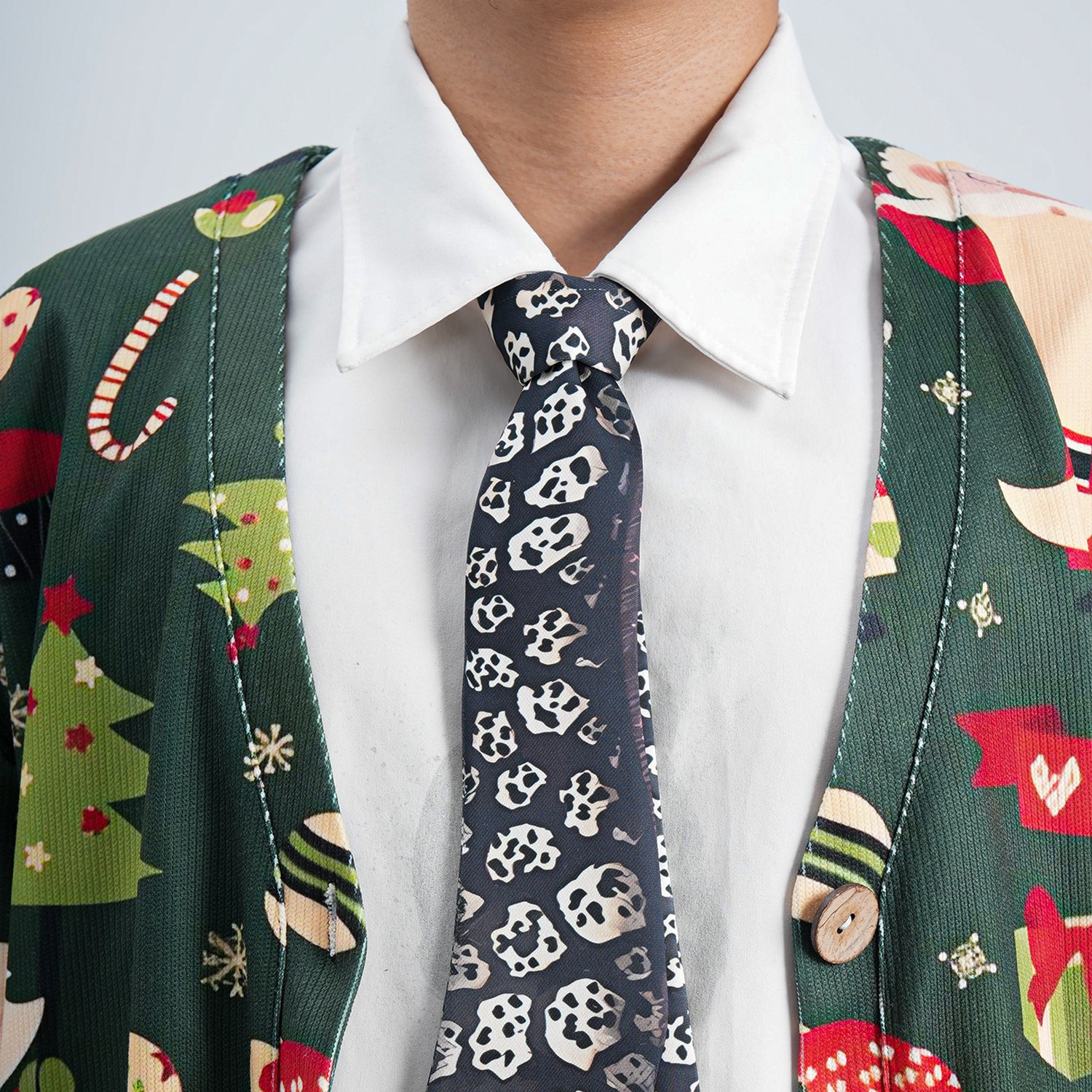 Christmas Novelty Spotted Eel Tie - Animals Shape Necktie - Funny Holiday Gift for Men - Image 4