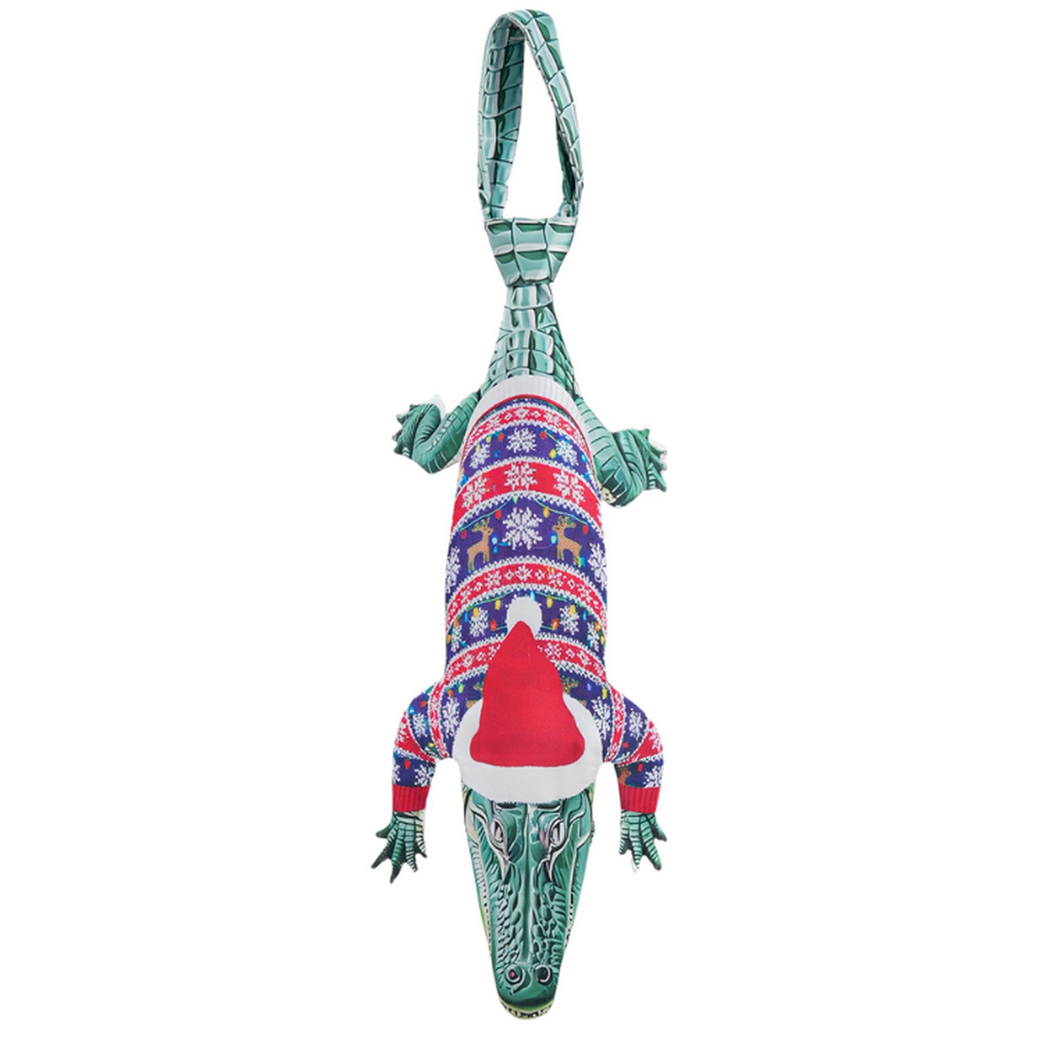 Alternative view of Christmas Novelty Tie - Alligator Shape in Taffeta Silk - Funny Holiday Gift for Men