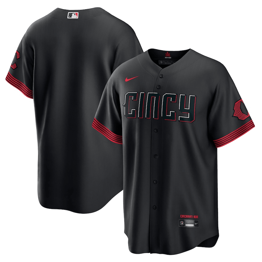 Cincinnati Reds 2023 City Connect Men Baseball Jersey - Black