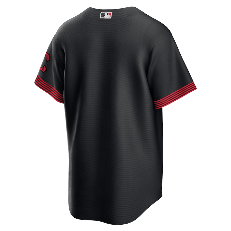 Alternative view of Cincinnati Reds 2023 City Connect Men Baseball Jersey - Black