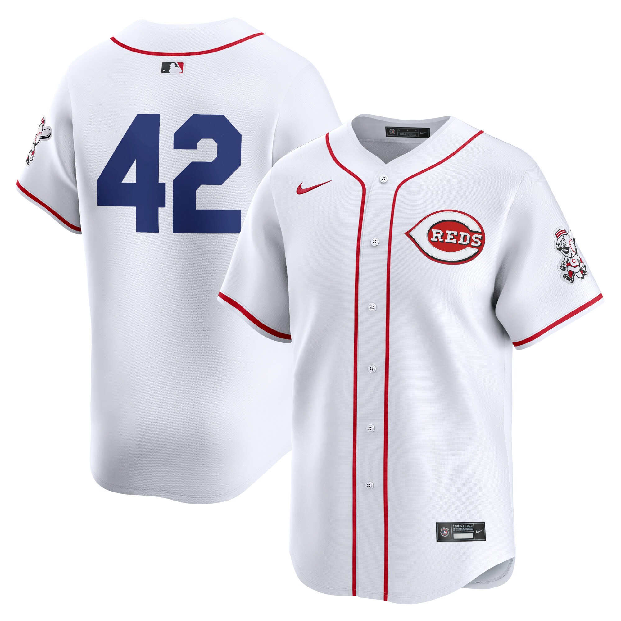 Cincinnati Reds 2024 Jackie Robinson Day Home Limited Baseball JerseyÃƒâ€šÃ‚Â ÃƒÂ¢Ã¢â€šÂ¬Ã¢â‚¬Å“ White