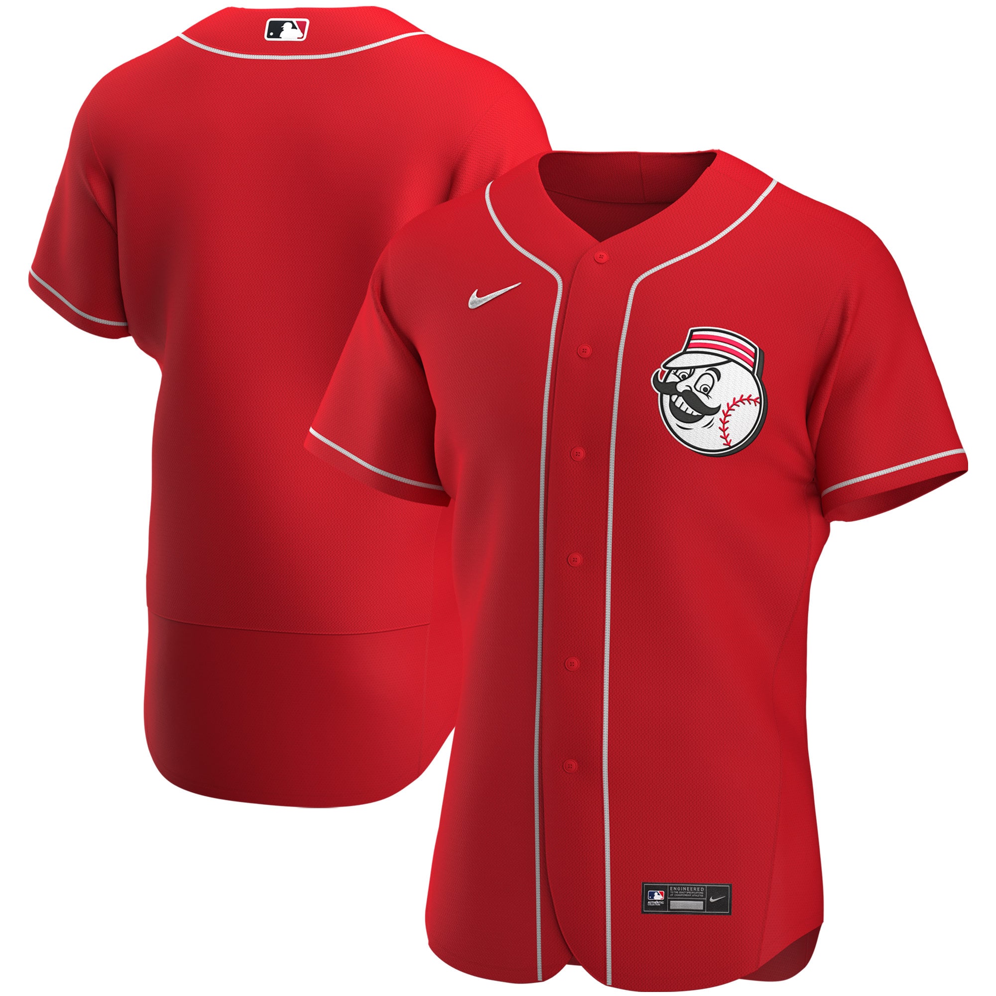 Cincinnati Reds Alternate Authentic Team Logo Baseball Jersey – Scarlet