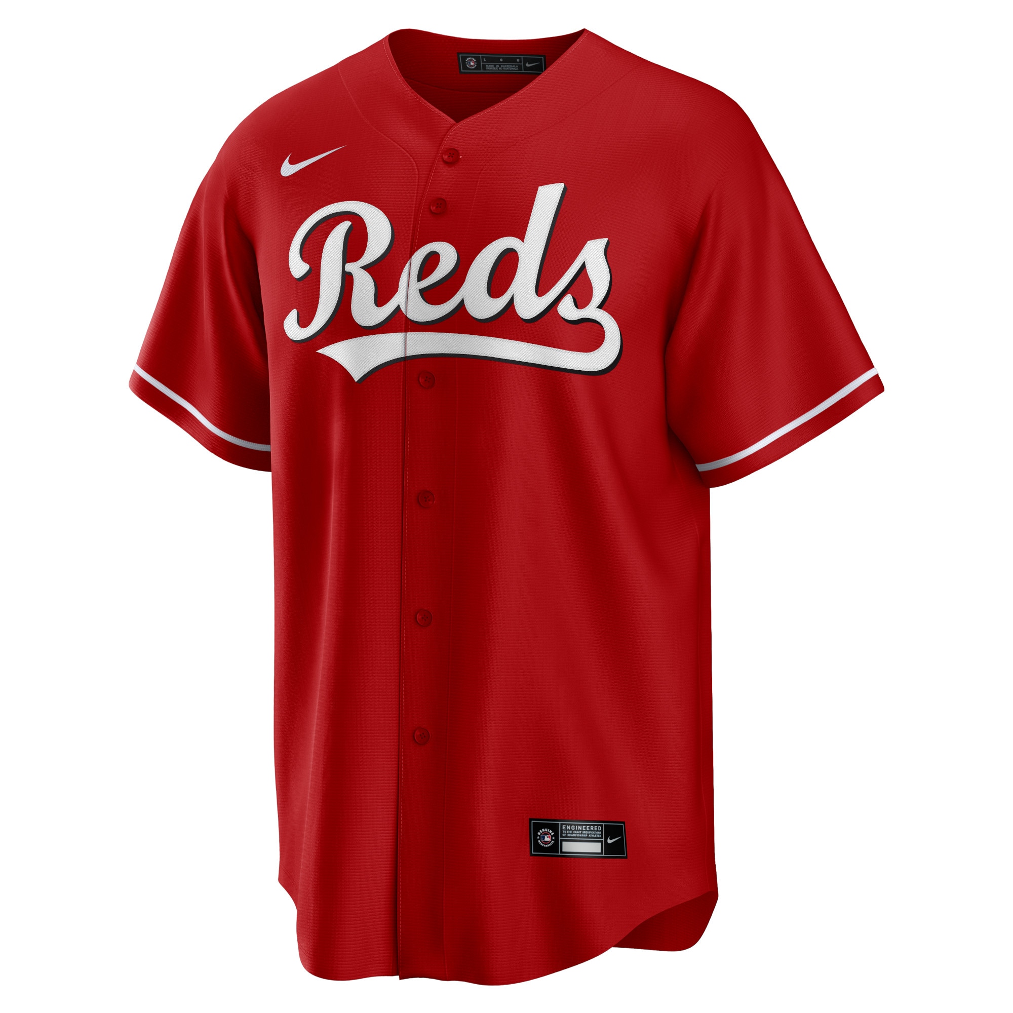 Alternative view of Cincinnati Reds Big & Tall Alternate Replica Team Baseball Jersey - Red