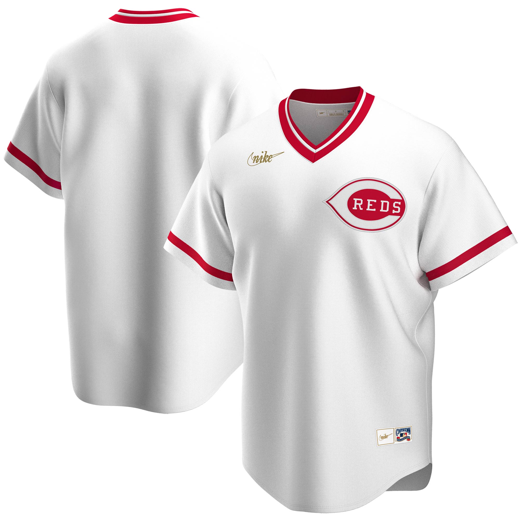 Cincinnati Reds Home Cooperstown Collection Team Baseball Jersey – White