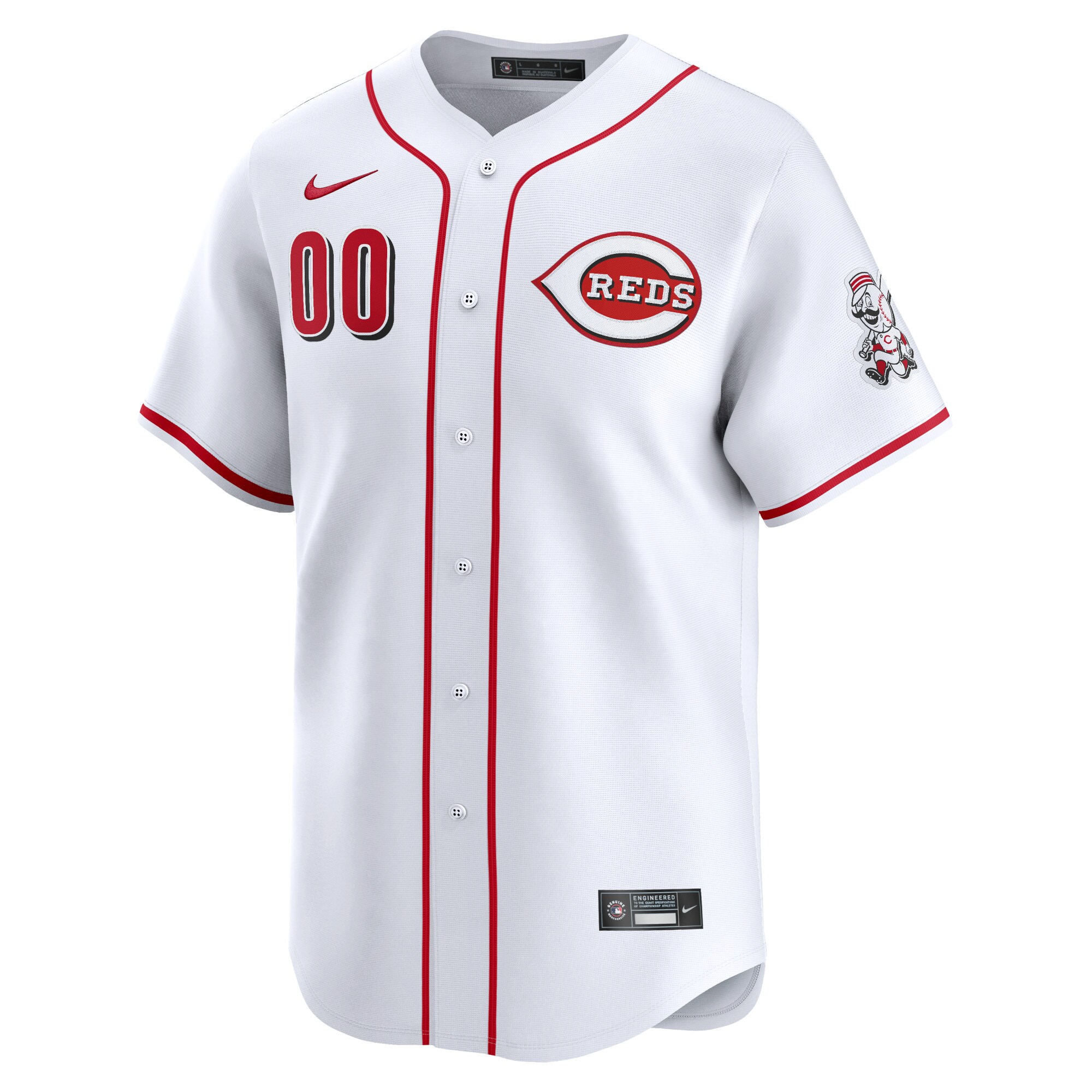 Alternative view of Cincinnati Reds Home Limited Pick-a-player Retired Roster Baseball Jersey - White